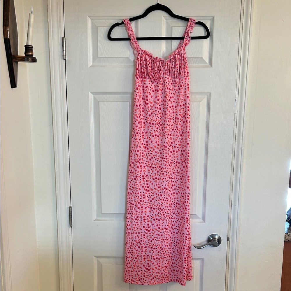Commense Pink Floral fitted dress